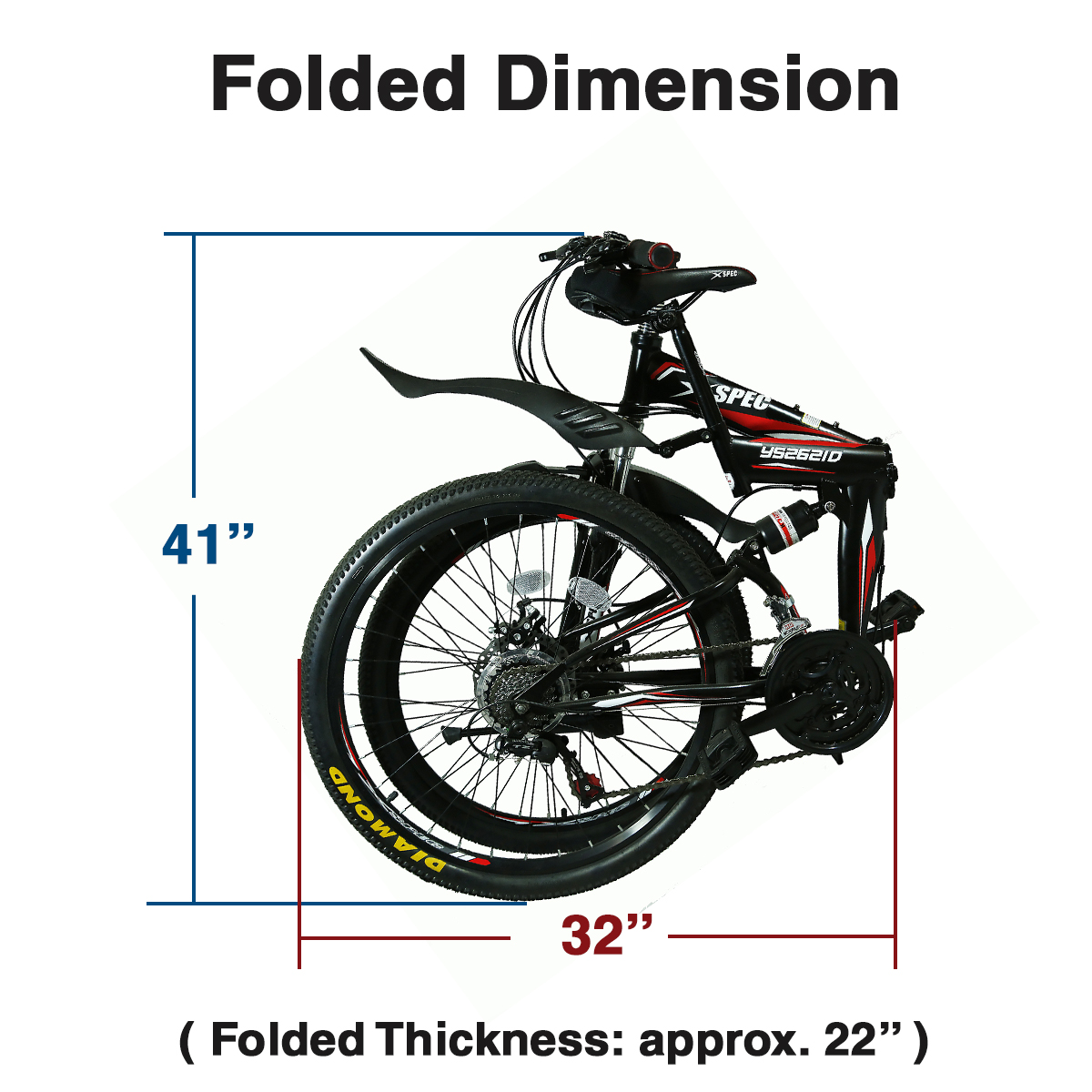 xspec 26 folding mountain bike